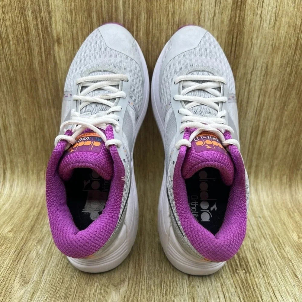 Diadora‎ Mythos Blushield Elite TRX Women's Size 7 Running Shoes Grey Purple